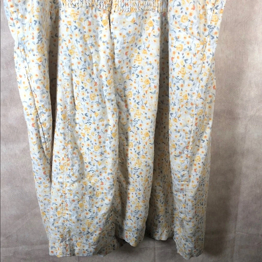 Abercrombie &‎ Fitch Yellow Floral Smocked Dress